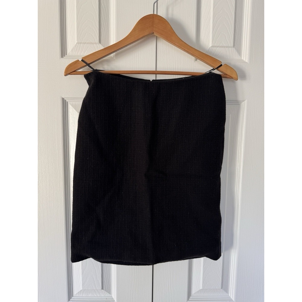 Dolce & Gabbana Sexy Vintage Black Textured Wool Pencil Skirt Y2k IT42 6/8